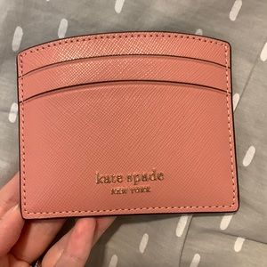 Pink Kate spade card holder wallet